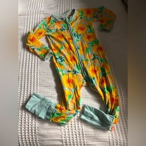 Bonds Sunflower and Leaf Print Kids Footie